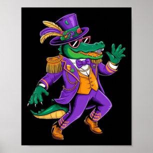 Mardigator Mardi Gras Alligator Kostüme Männer Kin Poster