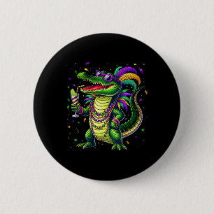 Mardigator Mardi Gras Alligator Mardi Gras Shirts Button