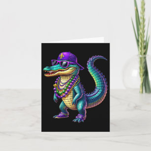 Mardigator Mardi Gras Alligator Men Mardi Gr Karte