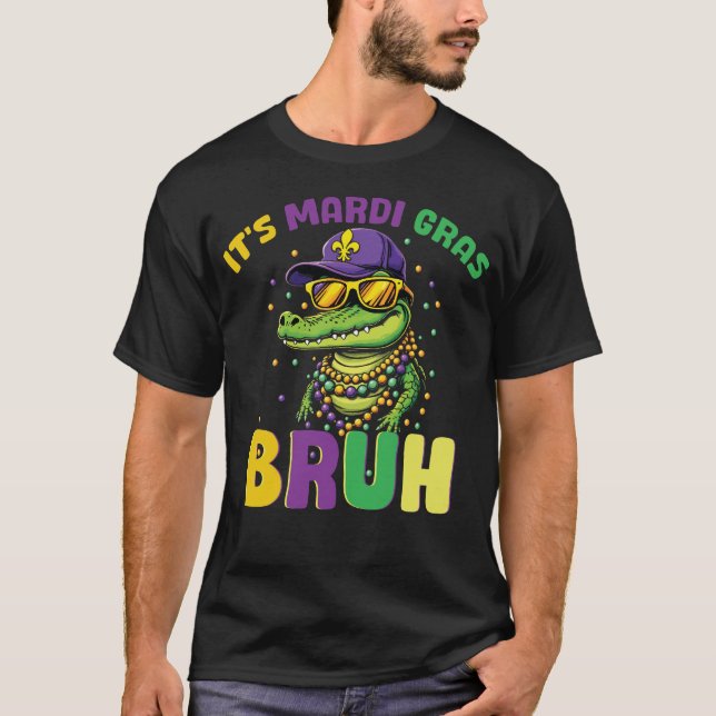 Mardigator Mardi Gras Alligator T-Shirt (Vorderseite)