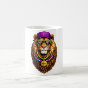 Mardigator Mardi Gras Löwenkostüm  Mardi Gras Kaffeetasse