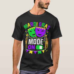 Mardy Gras Mode On Celebrrations Parade Fett Diens T-Shirt