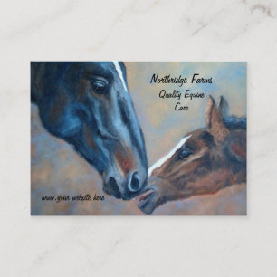 Mare and Foal Fine Art Horse Business Card Visitenkarte