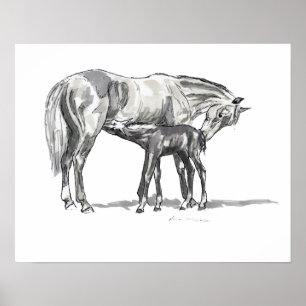 Mare and Foal Poster