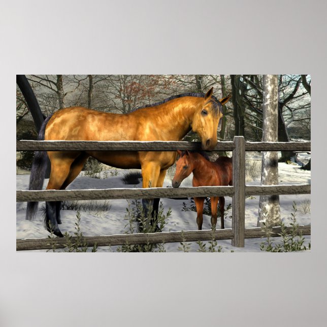 Mare and Foot in Winter Poster (Vorne)