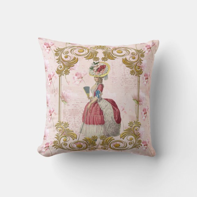 Mare Antoinette Floral Pillow pink クッションC Kissen (Vorderseite)
