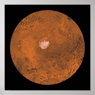 Mare Australe region of Mars Poster