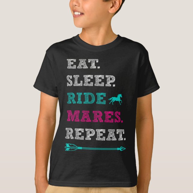 Mare Horseback Reiten - Sleep Mares Repe T-Shirt (Vorderseite)