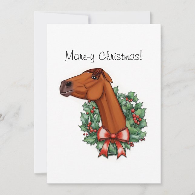 Mare-y-Christmas-Flachkarte Dankeskarte (Vorderseite)