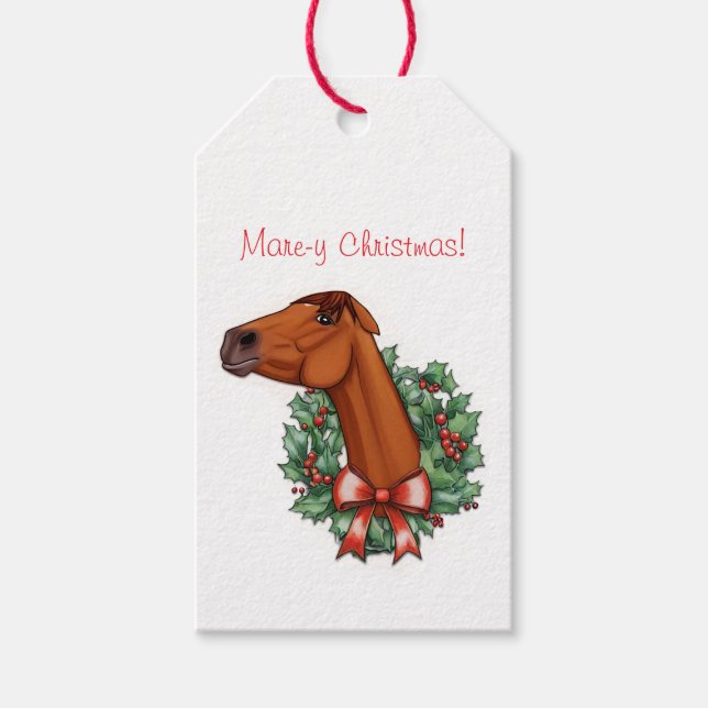 Mare-y-Christmas-Flachkarte Geschenkanhänger (Vorderseite)