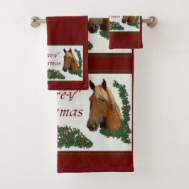 Mare-y Christmas Horse Lovers Badhandtuch Set
