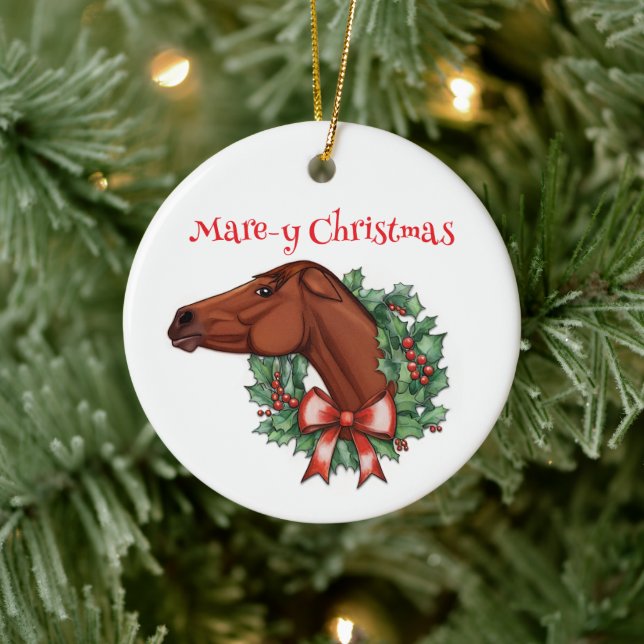 Mare-y Christmas Keramik Ornament (Baum)