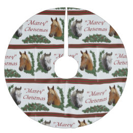 Mare-y Christmas Polyester Weihnachtsbaumdecke