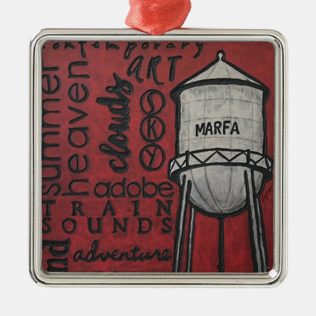Marfa Holiday Ornament Aus Metall (Vorne)