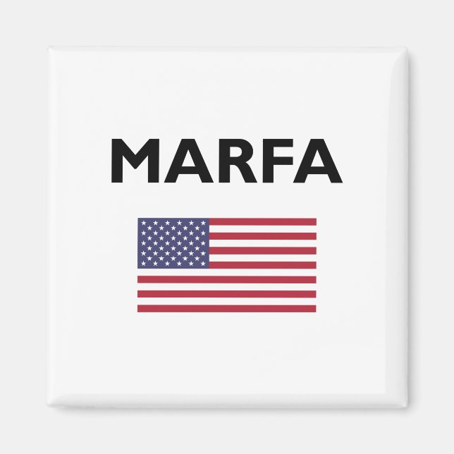 Marfa Texas USA Flag Light Color Magnet (Vorne)