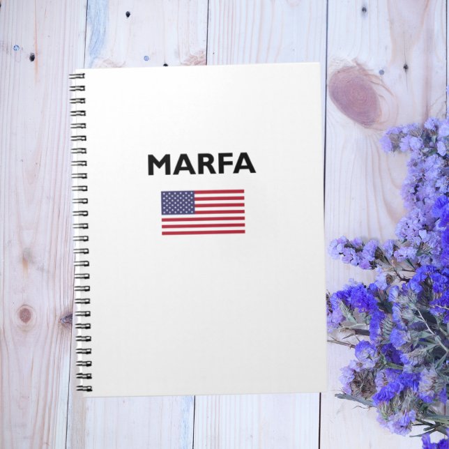 Marfa Texas USA Flag Light Color Notizblock (Von Creator hochgeladen)