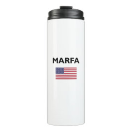 Marfa Texas USA Flag Light Color Thermosbecher