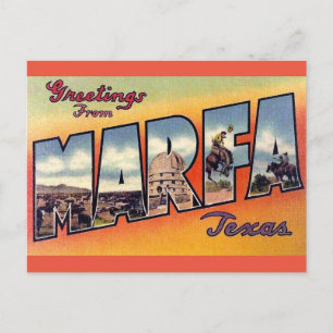 Marfa Texas Vintage Reisen Grüße Postkarte
