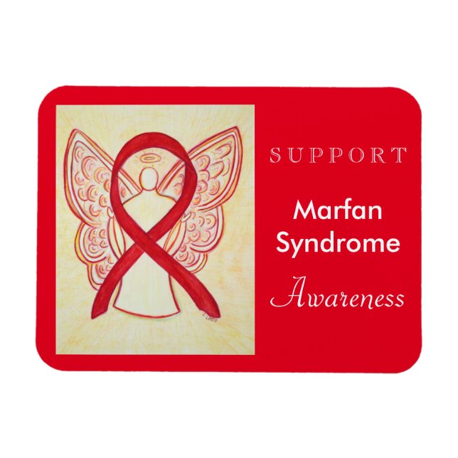 Marfan Syndrome Awareness Ribbon Angel Magnet (Horizontal)