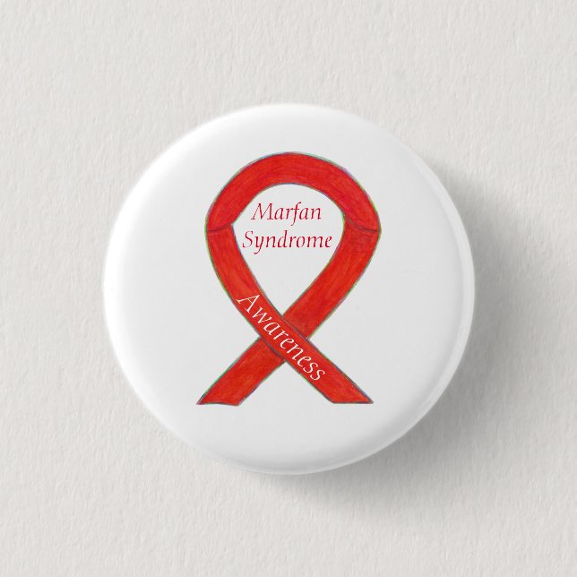 Marfan Syndrome Awareness Ribbon Custom Buttons (Vorderseite)
