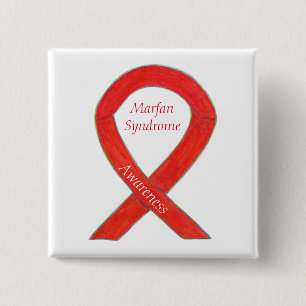 Marfan Syndrome Awareness Ribbon Custom Buttons