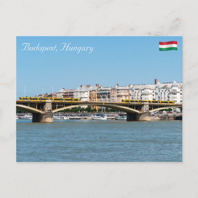 Margaret-Brücke in Budapest - Ungarn Postkarte (Vorderseite)