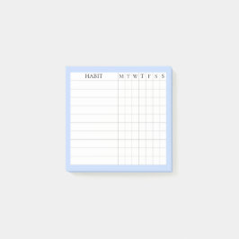 Margaret Collection Habit Tracker in Blue Post-it Klebezettel