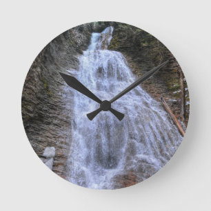 Margaret Falls, BC I Foto Print Runde Wanduhr