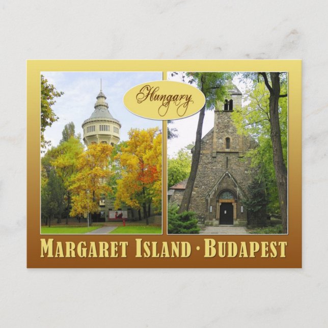 Margaret Island in Budapest, Ungarn Postkarte (Vorderseite)