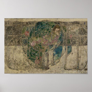 Margaret Macdonald, die schlafende Prinzessin Glas Poster