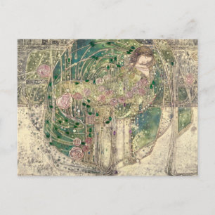 Margaret MacDonald Mackintosh Schlafende Prinzessi Postkarte