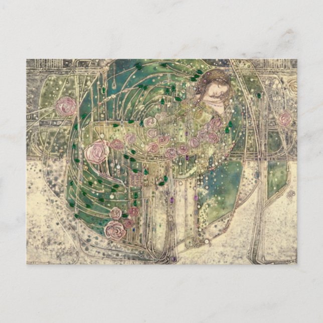 Margaret MacDonald Mackintosh Sleeping Princess Postkarte (Vorderseite)