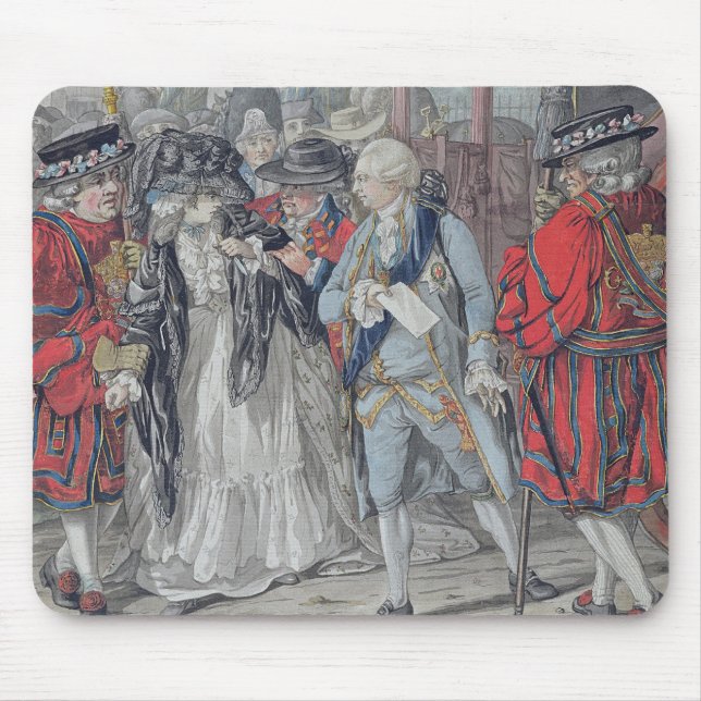 Margaret Nicholson, der versucht, sein M zu Mousepad (Vorne)