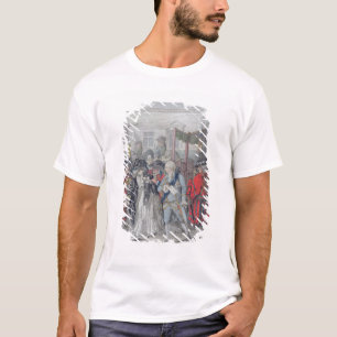 Margaret Nicholson, der versucht, sein M zu T-Shirt