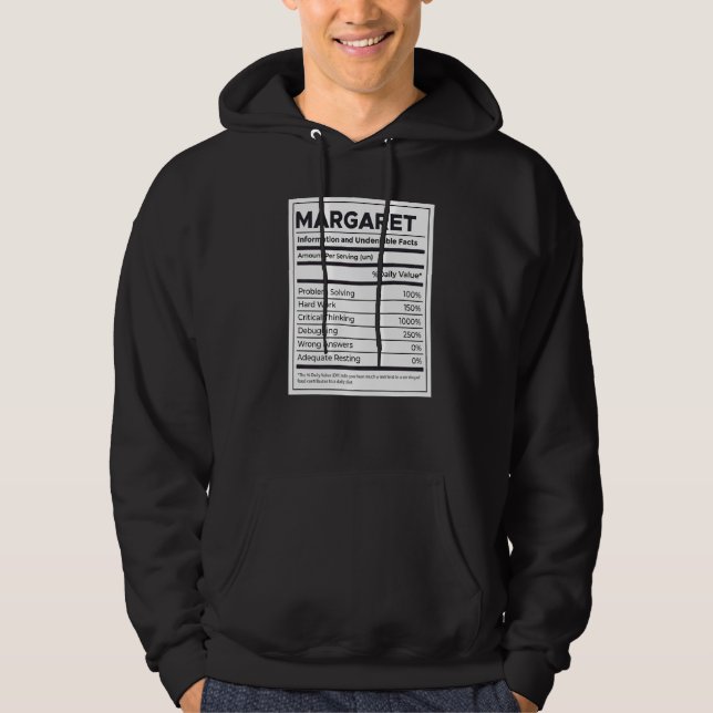 Margaret Nutrition Information Problem lösen Hoodie (Vorderseite)