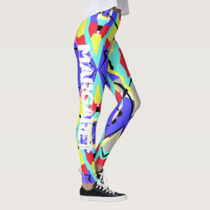 Margaret Pastel Colors Positive Vibes Leggings