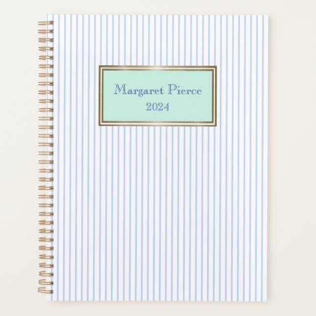 Margaret Pinstripe Planer in Mint (Vorderseite)
