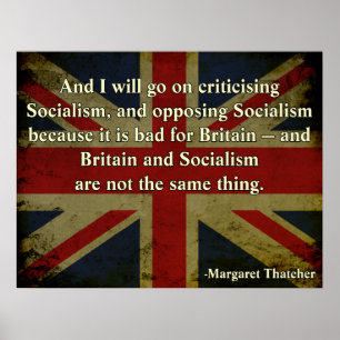 Margaret Thatcher Anti-Sozialismus Poster