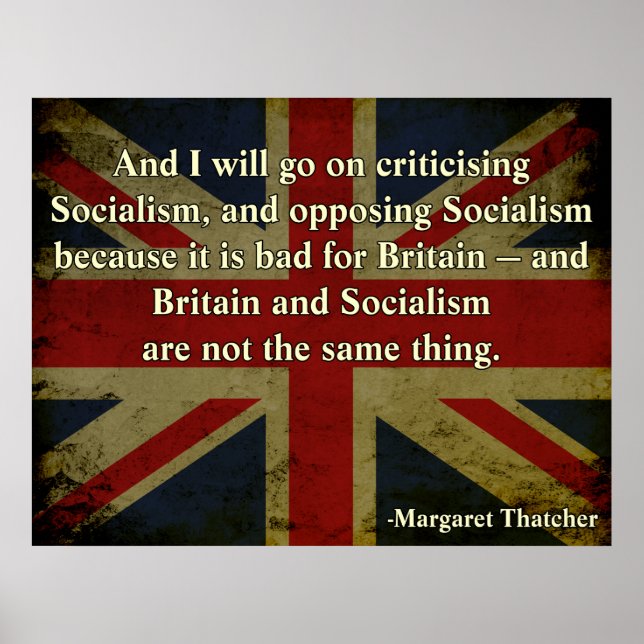Margaret Thatcher Anti-Sozialismus Poster (Vorne)