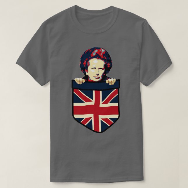 Margaret Thatcher Chest Pocket T-Shirt (Design vorne)