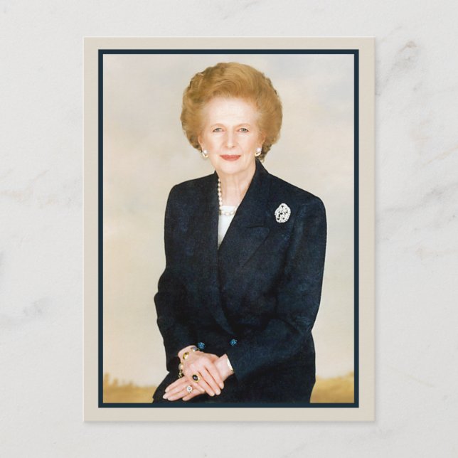 Margaret Thatcher, die eiserne Lady Postkarte (Vorderseite)