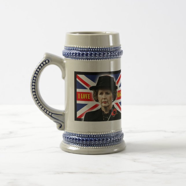 Margaret Thatcher I Liebe Maggie Bierglas (Links)