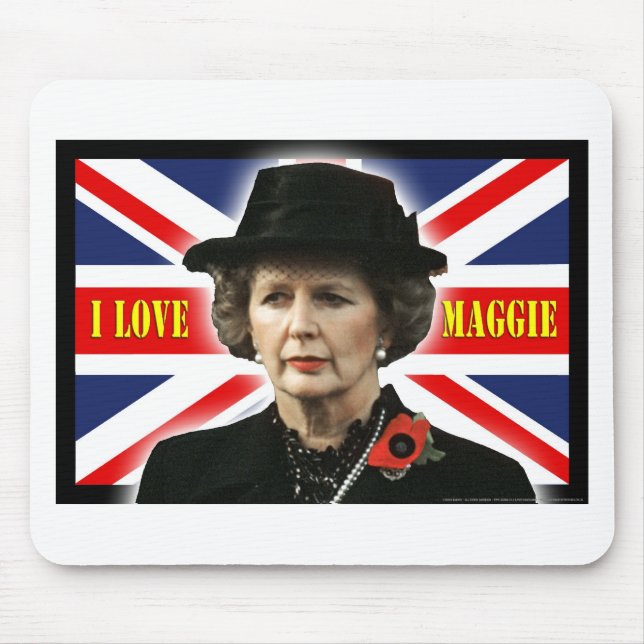 Margaret Thatcher I Liebe Maggie Mousepad (Vorne)