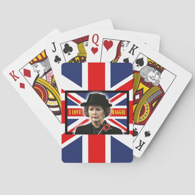 Margaret Thatcher I Liebe Maggie Spielkarten (Rückseite)
