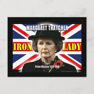 Margaret Thatcher Premierministerin Postkarte