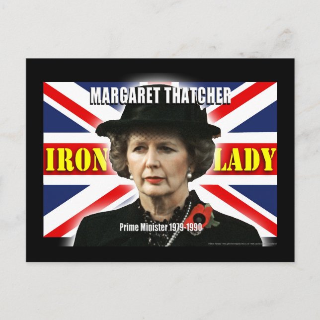 Margaret Thatcher Premierministerin Postkarte (Vorderseite)