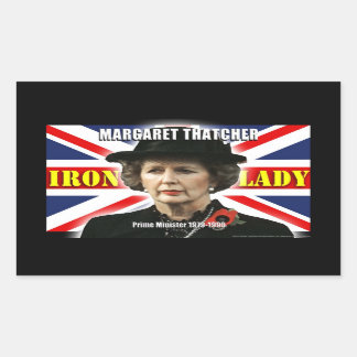 Margaret Thatcher Premierministerin Rechteckiger Aufkleber