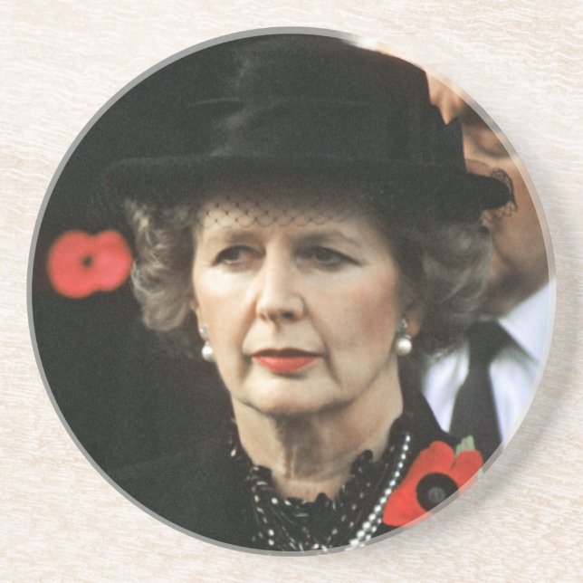 Margaret Thatcher Premierministerin Sandstein Untersetzer (Vorne)