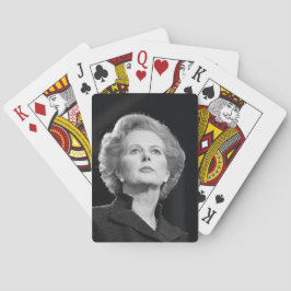 Margaret Thatcher Spielkarten (Schwarz und Weiß)