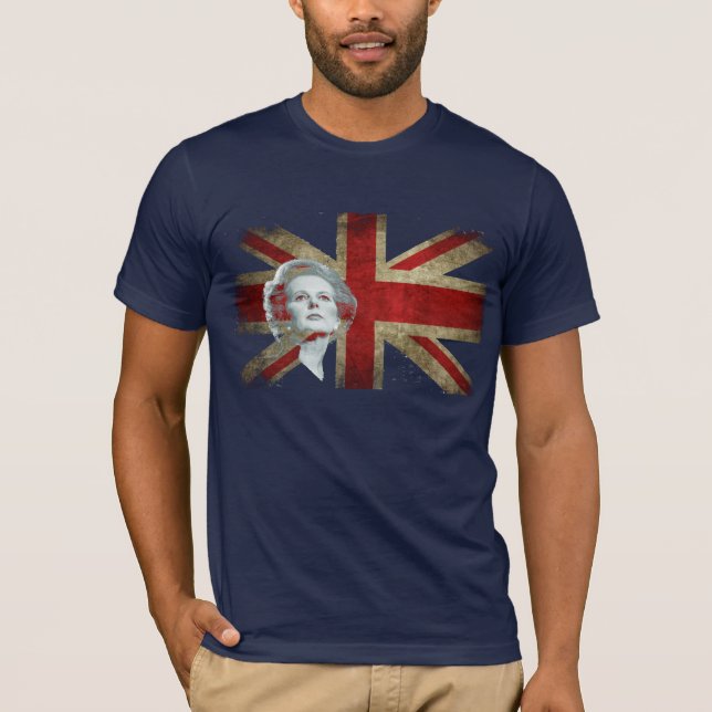 Margaret Thatcher und die Königreich-Flagge T-Shirt (Vorderseite)